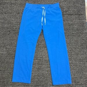 Figs Pants Women’s Large Blue Livingston Medical Scrubs Stretch